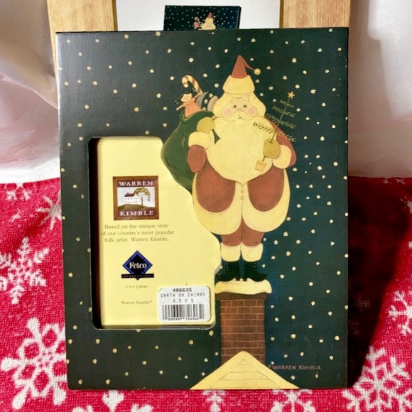 BNIB Warren Kimble Santa On Chimney Frame - Picture 4 of 16